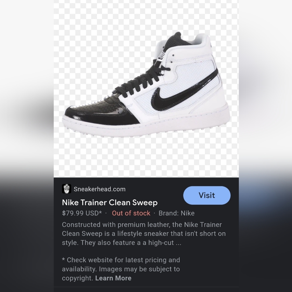NIKE Trainer Clean Sweep. Practically perfect